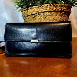 Vintage Coach Black Leather Wallet